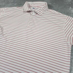 Onward Reserve Performance‎ Polo Shirt Mens Extra Large White Red Stripe Golf
